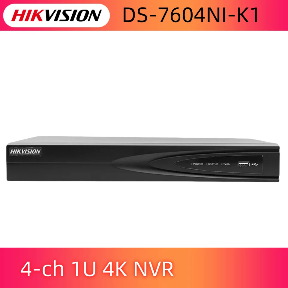  Hik DS-7604NI-K1 Ʈũ  , 4ch 4K NVR 1 sata,   